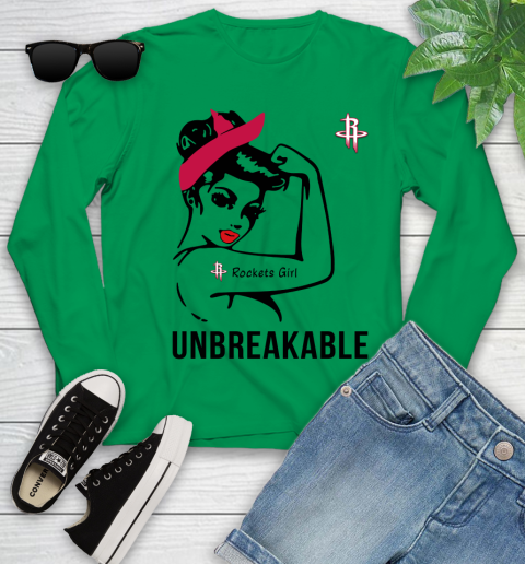 NBA Houston Rockets Girl Unbreakable Basketball Sports Youth Long Sleeve 4