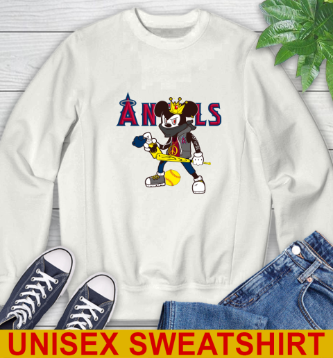 Los Angeles Angels MLB Baseball Mickey Peace Sign Sports Sweatshirt