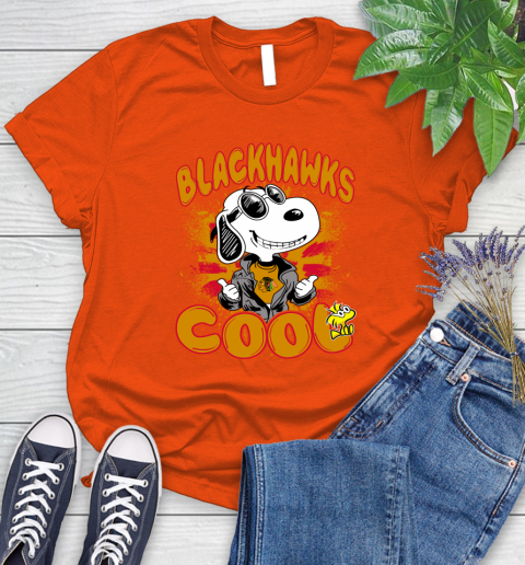 NHL Hockey Chicago Blackhawks Cool Snoopy Shirt Women's T-Shirt 3