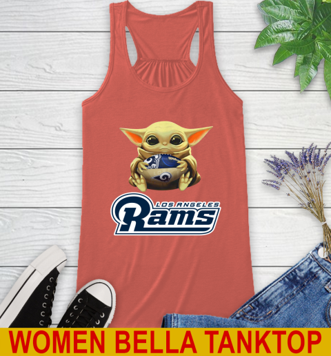 NFL Football Los Angeles Rams Baby Yoda Star Wars Shirt Racerback Tank 4