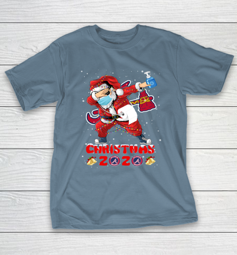 Atlanta Braves Funny Santa Claus Dabbing Christmas 2020 MLB T-Shirt 6