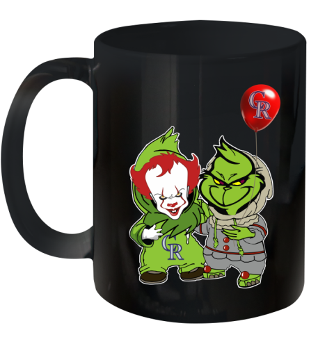 Baby Pennywise Grinch Christmas MLB Baseball Colorado Rockies Ceramic Mug 11oz 2