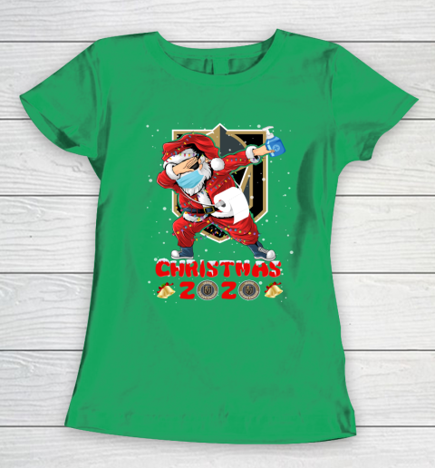 Vegas Golden Knights Funny Santa Claus Dabbing Christmas 2020 NHL Women's T-Shirt 5