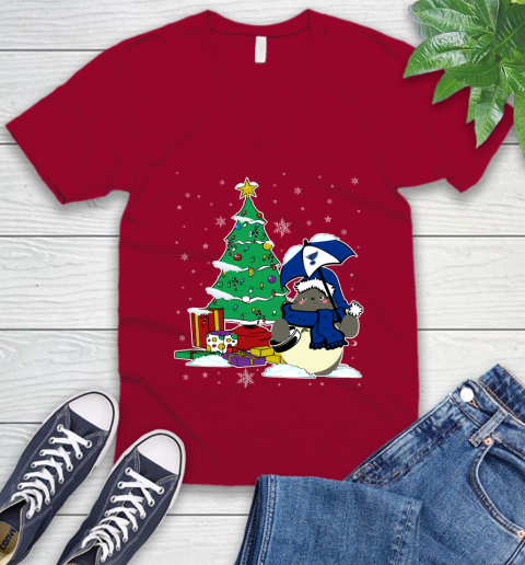 St.Louis Blues NHL Hockey Cute Tonari No Totoro Christmas Sports (1) V-Neck T-Shirt 7