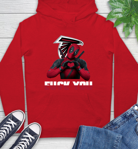 NHL Atlanta Falcons Deadpool Love You Fuck You Football Sports Hoodie 10
