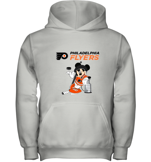 Mickey Philadelphia Flyers With The Stanley Cup Hockey NHL Youth Hoodie