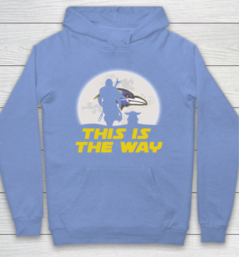 Baltimore Ravens NFL Football Star Wars Yoda And Mandalorian This Is The Way Hoodie 8