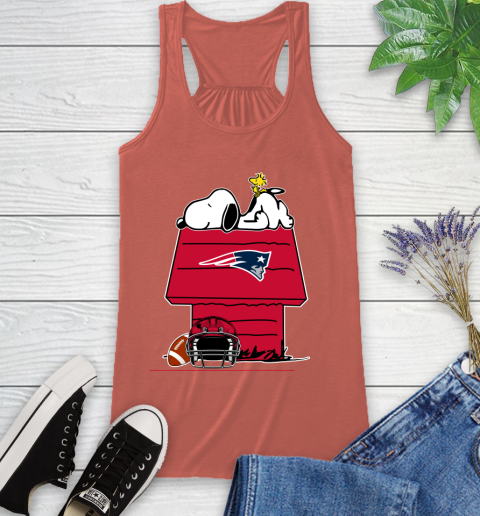 New England Patriots NFL Football Snoopy Woodstock The Peanuts Movie Racerback Tank 4