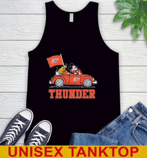 NBA Basketball Oklahoma City Thunder Pluto Mickey Driving Disney Shirt Tank Top 2