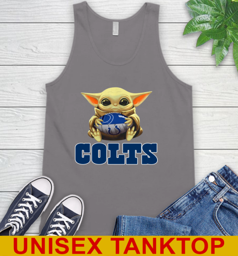 NFL Football Indianapolis Colts Baby Yoda Star Wars Shirt Tank Top 7