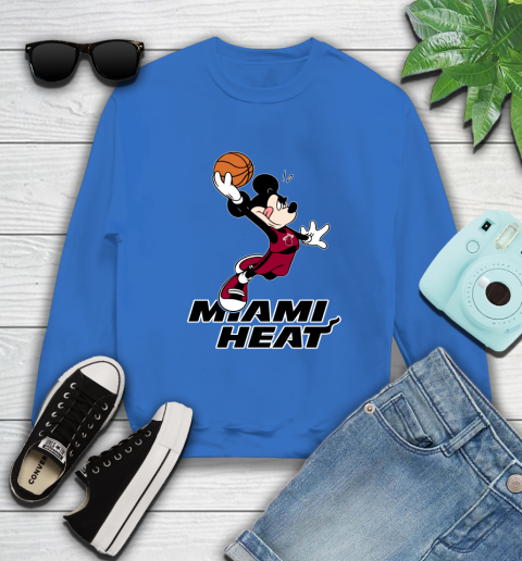 NBA Basketball Miami Heat Cheerful Mickey Mouse Shirt Sweatshirt 9