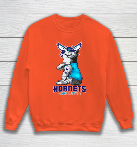 NBA Basketball My Cat Loves Charlotte Hornets Sweatshirt 3