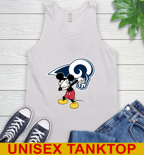 Los Angeles Rams NFL Football Dabbing Mickey Disney Sports Tank Top