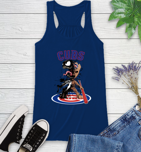 MLB Chicago Cubs Baseball Venom Groot Guardians Of The Galaxy Racerback Tank 9