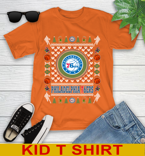 Philadelphia 76ers Merry Christmas NBA Basketball Loyal Fan Youth T-Shirt 8