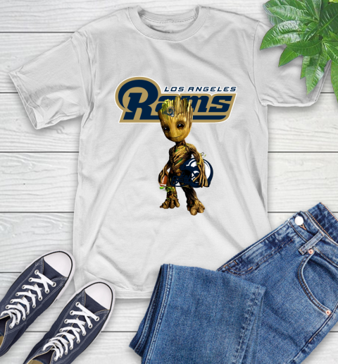 Los Angeles Rams NFL Football Groot Marvel Guardians Of The Galaxy T-Shirt