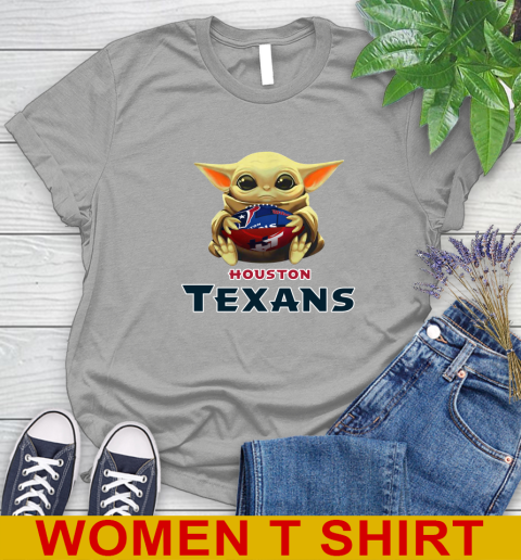 NFL Football Houston Texans Baby Yoda Star Wars Shirt Women's T-Shirt 11