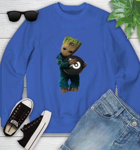 NHL Groot Guardians Of The Galaxy Hockey Sports Philadelphia Flyers Youth Sweatshirt 8
