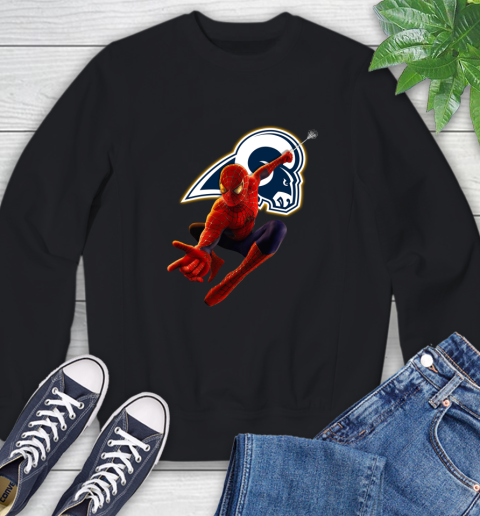 NFL Spider Man Avengers Endgame Football Los Angeles Rams Sweatshirt 2