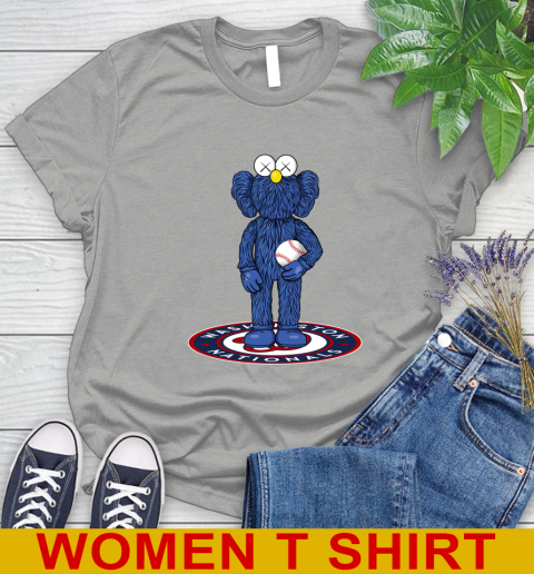 MLB Baseball Washington Nationals Kaws Bff Blue Figure Shirt Women's T-Shirt 11