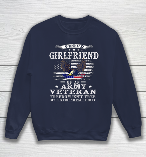 Proud Navy Girlfriend T-Shirt Military Girlfriend Veteran