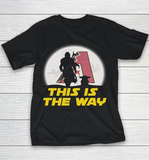 Arizona Diamondbacks MLB Baseball Star Wars Yoda And Mandalorian This Is The Way Youth T-Shirt