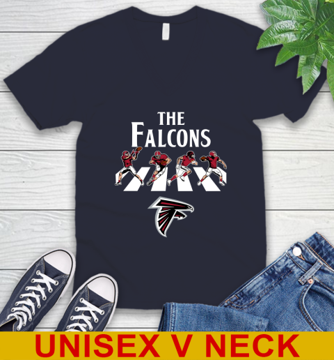 NFL Football Atlanta Falcons The Beatles Rock Band Shirt V-Neck T-Shirt 2