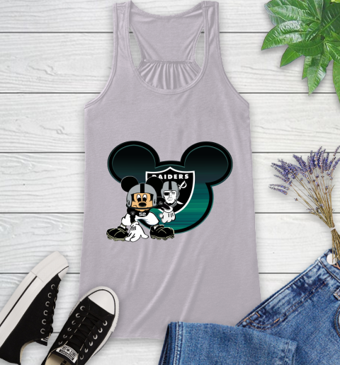 NFL Oakland Raiders Mickey Mouse Disney Football T Shirt Racerback Tank 5