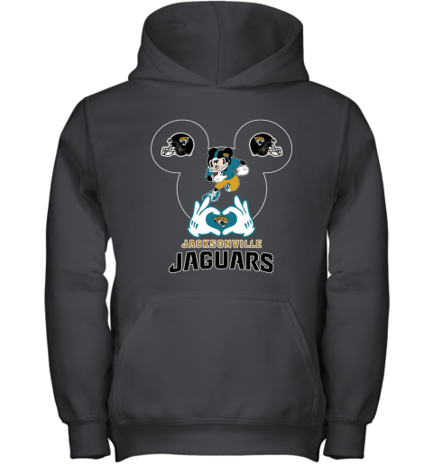 I Love The Jaguars Mickey Mouse Jacksonville Jaguars Youth Hoodie