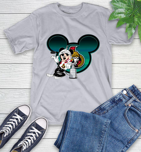 NHL Ottawa Senators Stanley Cup Mickey Mouse Disney Hockey T Shirt T-Shirt 6