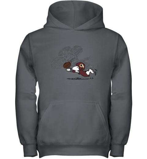 Washington Redskins Snoopy Plays The Football Game Youth Hoodie