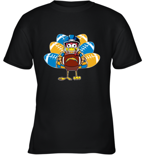 Los Angeles Chargers Turkey Football Thanksgiving Youth T-Shirt