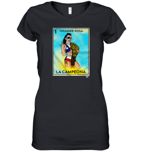 Thunder Rosa La Campeona Women's V-Neck T-Shirt