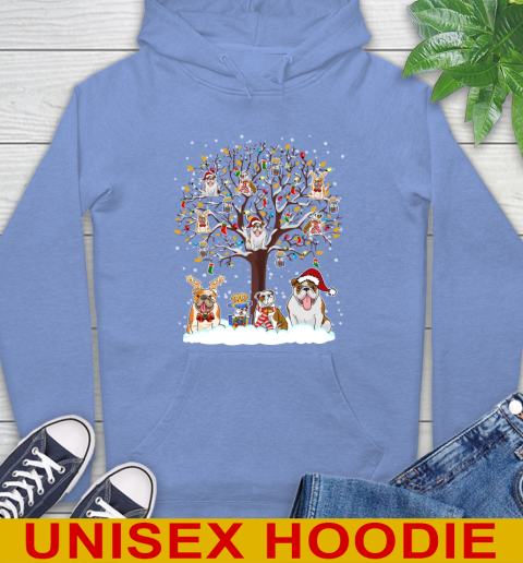 Bulldog dog pet lover light christmas tree shirt 23