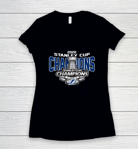 2020 Stanley Cup Champions NHL Tampa Bay Lightning Women's V-Neck T-Shirt