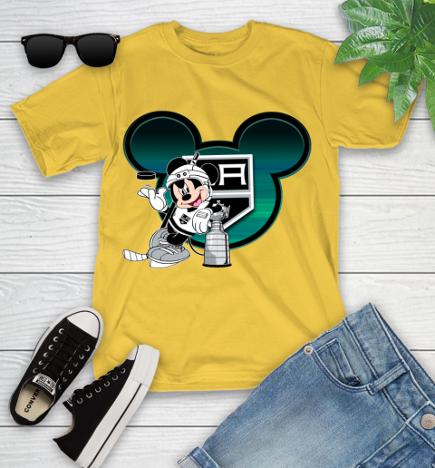NHL Los Angeles Kings Stanley Cup Mickey Mouse Disney Hockey T Shirt Youth T-Shirt 8
