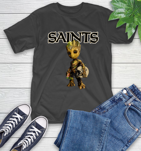 New Orleans Saints NFL Football Groot Marvel Guardians Of The Galaxy T-Shirt 2