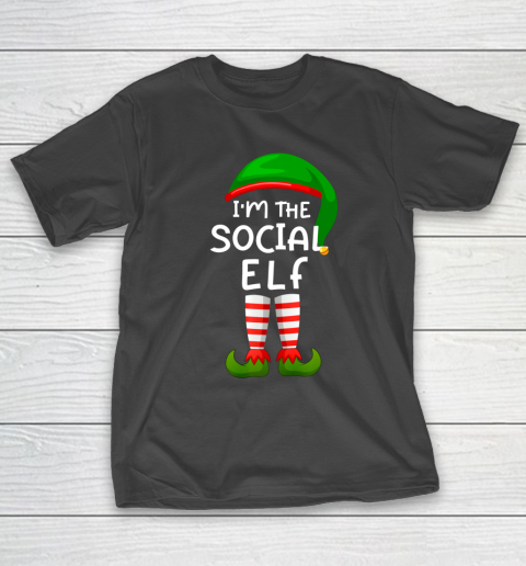 I m The Social Elf Funny Elf Family Matching Christmas T-Shirt