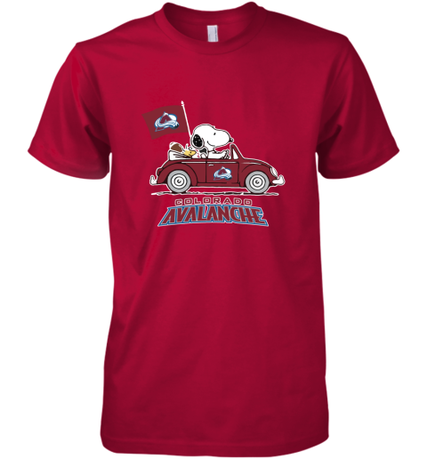 Snoopy And Woodstock Ride The Colorado Avalanche Car NHL Premium Men's T-Shirt