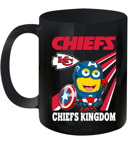 NFL Football Kansas City Chiefs Captain America Marvel Avengers Minion Shirt Ceramic Mug 11oz