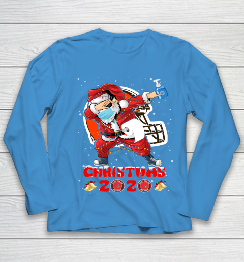 Cleveland Browns Funny Santa Claus Dabbing Christmas 2020 NFL Youth Long Sleeve 5