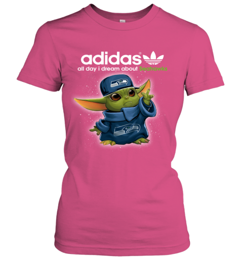 Baby Yoda Adidas All Day I Dream About Seattle Seahawks Youth