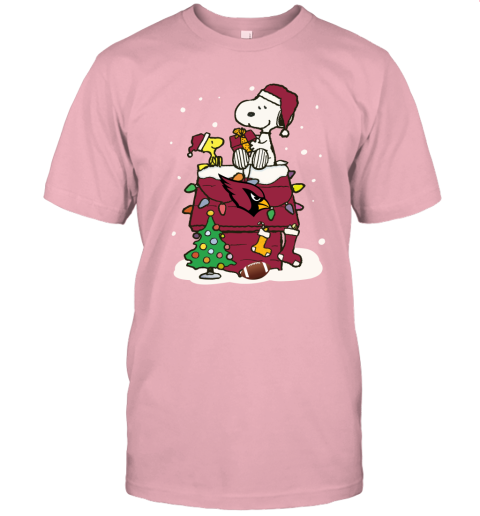 wrxs a happy christmas with arizona cardinals snoopy jersey t shirt 60 front pink