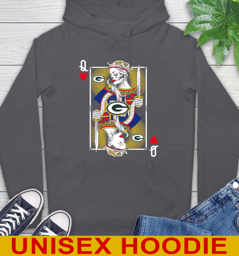 NFL Football Green Bay Packers The Queen Of Hearts Card Shirt Hoodie 7