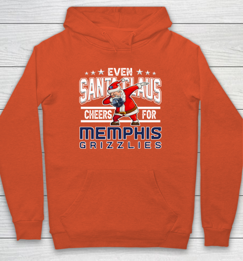 Memphis Grizzlies Even Santa Claus Cheers For Christmas NBA Hoodie 3