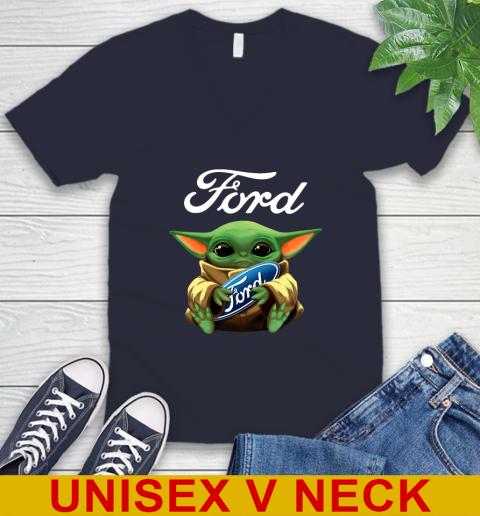 Star Wars Baby Yoda Hugs Ford Car Shirt 48