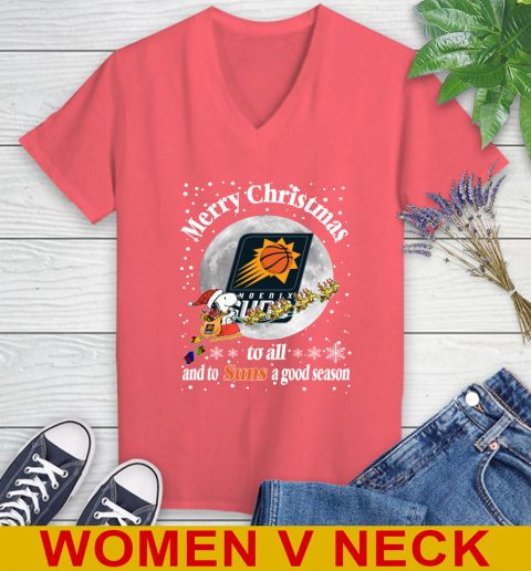 Phoenix Suns Merry Christmas To All And To Suns A Good Season NBA Basketball Sports Women's V-Neck T-Shirt 6