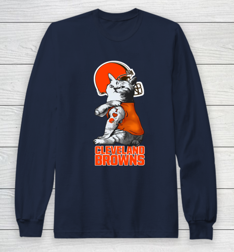 NFL Football My Cat Loves Cleveland Browns Long Sleeve T-Shirt 10