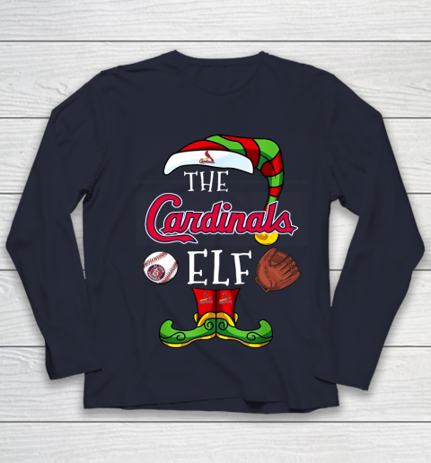 St.Louis Cardinals Christmas ELF Funny MLB Youth Long Sleeve 2