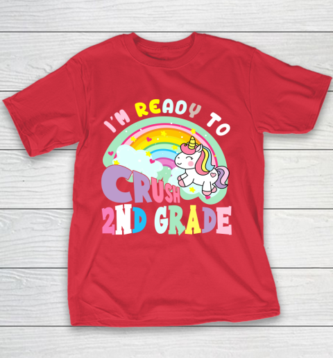 Back to school shirt ready to crush 2nd grade unicorn Youth T-Shirt 15